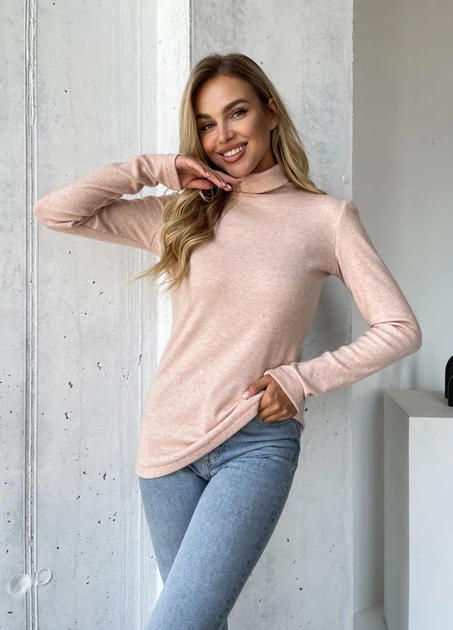 Водолазка женская ангоровая Femme 5XL-7XL (58-62) пудра - Фото 1 Водолазка женская ангоровая Femme 5XL-7XL (58-62) пудра - изображение 1