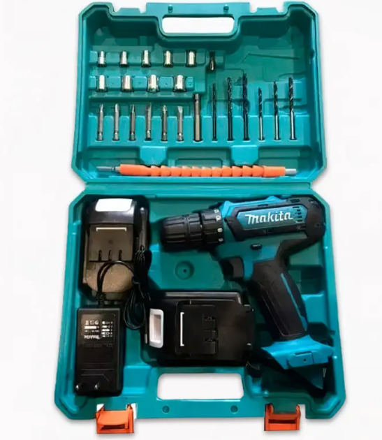Дрель-шуруповёрт аккумуляторный Makita DF330DWE Набор слесарного ...