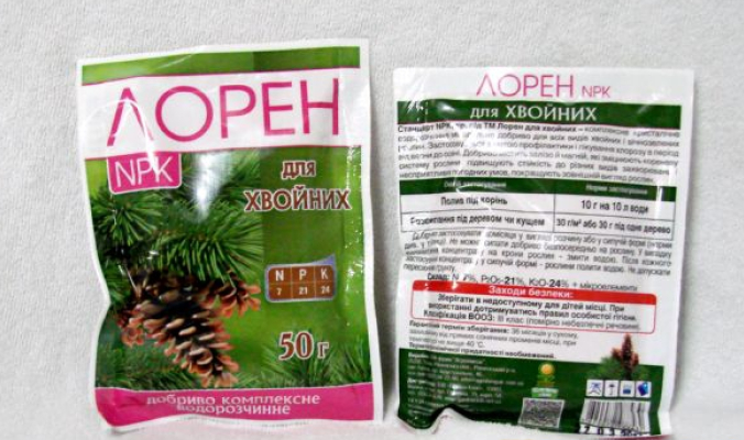 Добриво Лорен для хвойних, 50 г (Лорен) - Фото 2 Добриво Лорен для хвойних, 50 г (Лорен) - зображення 2