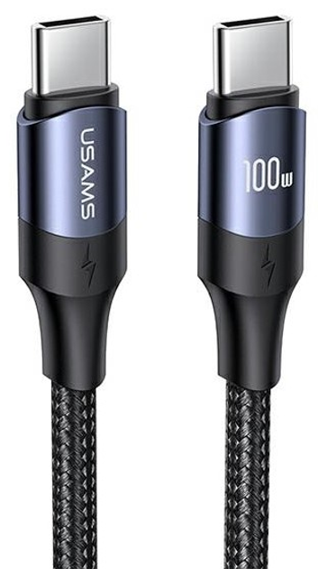 Кабель Usams U71 USB Typ-C с USB Typ-C 3м 100 W PD Fast Charge Чорний (6958444973357) - зображення 1