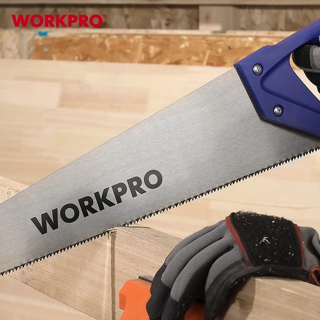 Ножовка по дереву WORKPRO 500 мм 7TPI W016020 - изображение 8