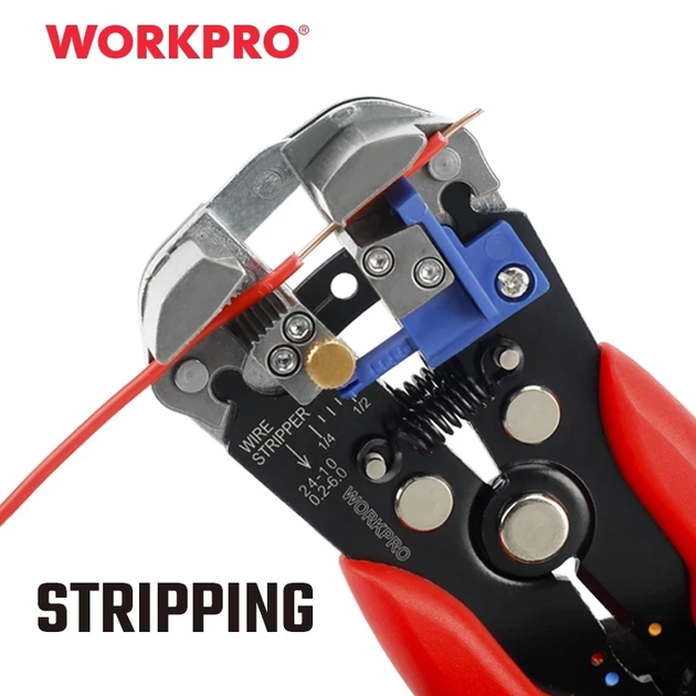 Съемник изоляции автоматический WORKPRO 3 в 1, 0,2-6 мм PRO WP291007 - изображение 3
