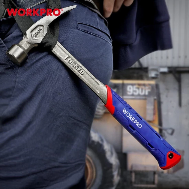 Молоток столярный с демпфером WORKPRO 570 г PRO PLUS W041091 - Фото 8 Молоток столярный с демпфером WORKPRO 570 г PRO PLUS W041091 - изображение 8