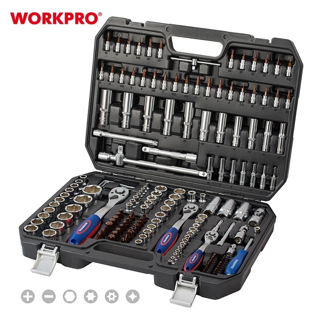 Набор ручного инструмента WORKPRO (172 предм.) кейс PRO WP202545 - Фото 2 Набор ручного инструмента WORKPRO (172 предм.) кейс PRO WP202545 - изображение 2