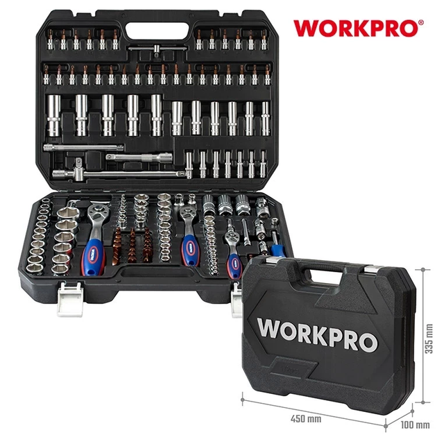 Набор ручного инструмента WORKPRO (172 предм.) кейс PRO WP202545 - Фото 3 Набор ручного инструмента WORKPRO (172 предм.) кейс PRO WP202545 - изображение 3