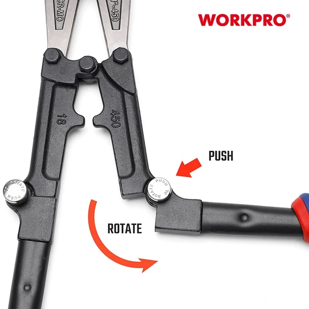 Болторез WORKPRO 600 мм складной CR-MO PRO WP216009 - изображение 5