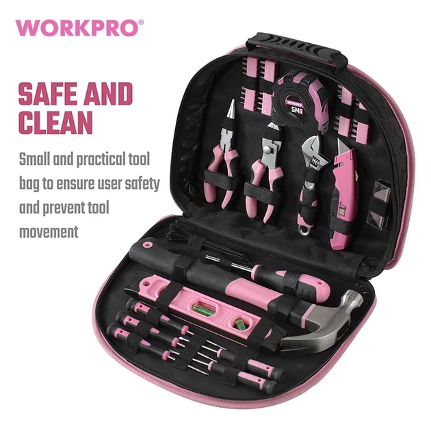 Набор инструментов универсальный женский розовый WORKPRO (103 пред.) PRO WP206818 - изображение 2