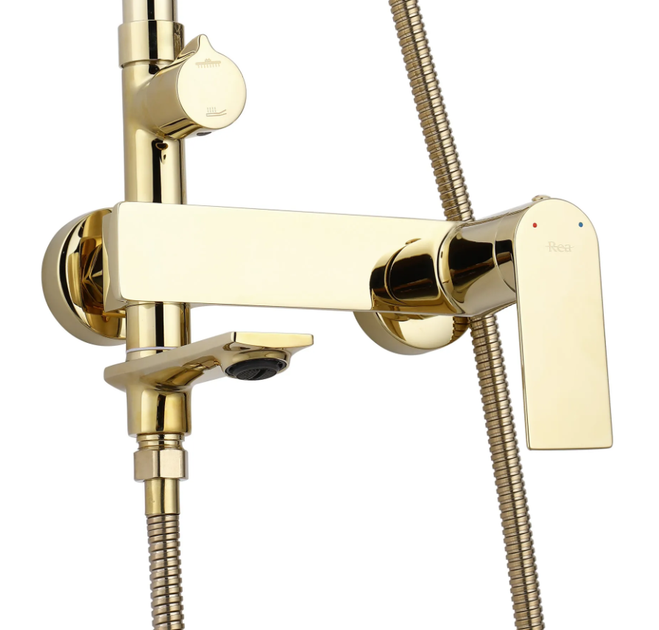 Душевая система Rea Storm gold с изливом REA-P9531 - изображение 3