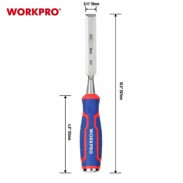 Стамеска - долото ударная WORKPRO 18 мм CR-V PRO WP243008 - изображение 5