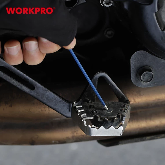 Набор ключей шестигранных метрических с шариковым окончанием WORKPRO 9шт. CR-V PRO PLUS WP222011 - изображение 5