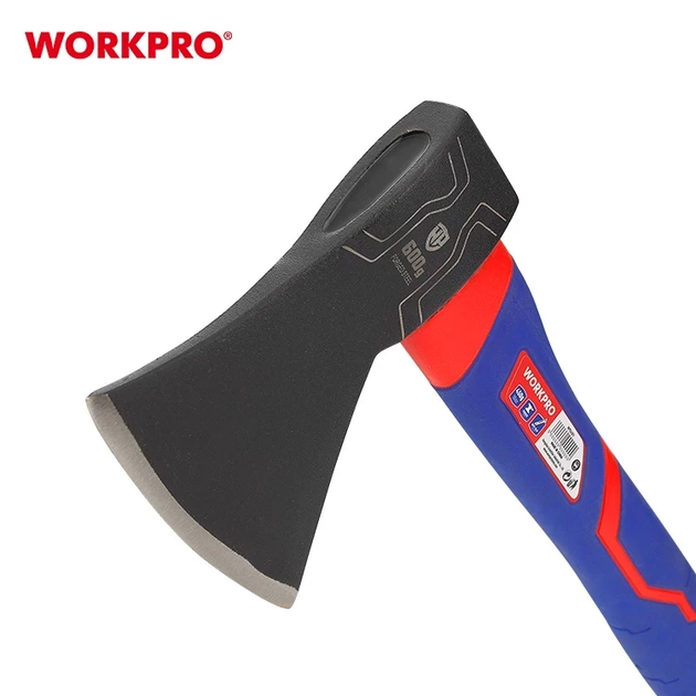 Топор WORKPRO 600 гр стекловолоконная ручка PRO WP241043 - изображение 3