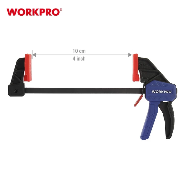 Набор мини струбцин быстрозажимных WORKPRO 100 мм (2 шт.) PRO WP201016 - Фото 2 Набор мини струбцин быстрозажимных WORKPRO 100 мм (2 шт.) PRO WP201016 - изображение 2