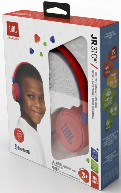 Навушники JBL JR 310 BT Red (JBLJR310BTRED) - Фото 8 Навушники JBL JR 310 BT Red (JBLJR310BTRED) - зображення 8