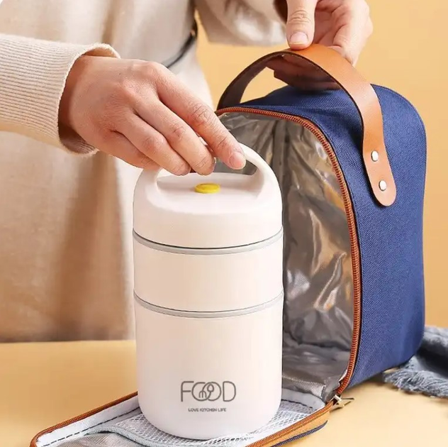 Термос для еды - ланчбокс FOOD 0.68л пищевой термос с контейнером milk ...