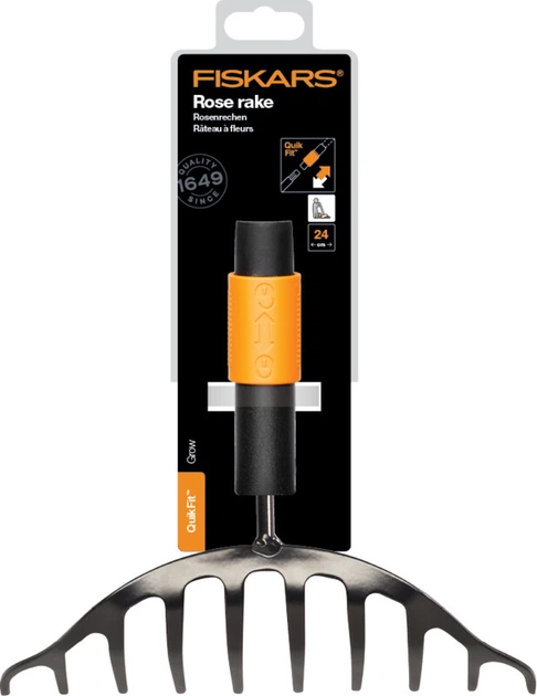 Grabie do kwietników i krzewów Fiskars QuikFit (5905568540355) - obraz 2