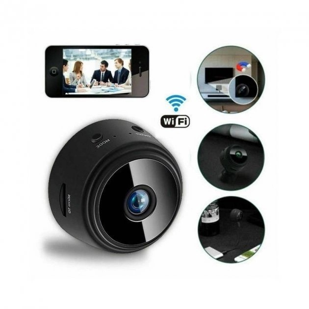Портативная мини IP Wi-Fi HD камера A9 с ночным видением, чёрная – фото ...