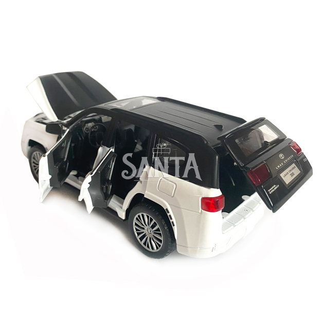 Іграшкова машинка металева Toyota Land Cruiser 300 twin turbo, тойота ленд крузер, чорно-білий, звук, світло, інерція, відчин двері, багажник, капот, 1:32, 15*7*6см (ТК-15607) - Фото 6 Іграшкова машинка металева Toyota Land Cruiser 300 twin turbo, тойота ленд крузер, чорно-білий, звук, світло, інерція, відчин двері, багажник, капот, 1:32, 15*7*6см (ТК-15607) - зображення 6