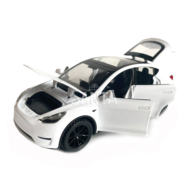 Игрушечная машинка металлическая Tesla Y, тесла, белая, звук, свет, инерция, откр двери, багажник, капот, Автоэксперт, 1:32, 14,5*6*6см (ТК-16723) - изображение 5