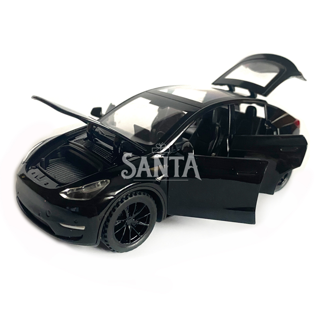 Игрушечная машинка металлическая Tesla Y, тесла, черная, звук, свет, инерция, откр двери, багажник, капот, Автоэксперт, 1:32, 14,5*6*6см (ТК-16723) - изображение 4