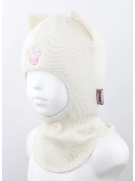 Шапка-шолом для дівчинки зимовий Beezy біла Арт.1450-025 -1р - Фото 2 Шапка-шолом для дівчинки зимовий Beezy біла Арт.1450-025 -1р - зображення 2