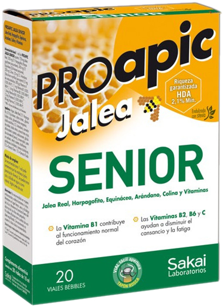 Suplement diety Sakai Proapic Jalea Senior 750 mg 20 fiolek (8423245080125) - obraz 1