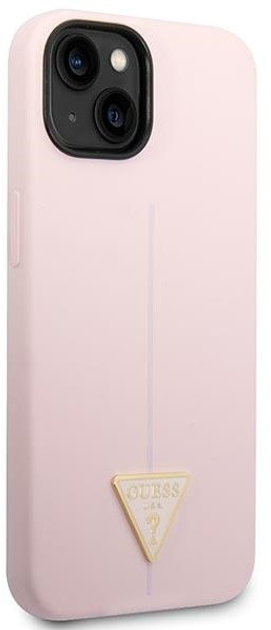 Панель Guess Silicone Triangle для Apple iPhone 14 Фіолетовий (3666339065966) - зображення 3