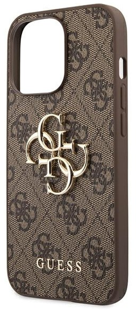 Панель Guess 4G Big Metal Logo для Apple iPhone 14 Pro Max Коричневий (3666339066314) - зображення 4