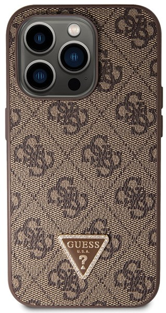 Etui plecki Guess Crossbody Metal Logo do Apple iPhone 14 Pro Max Brown (3666339146931) - obraz 2