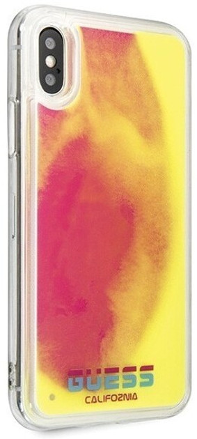 Панель Guess California Glow in the dark для Apple iPhone X/XS Рожевий (3700740448854) - зображення 2