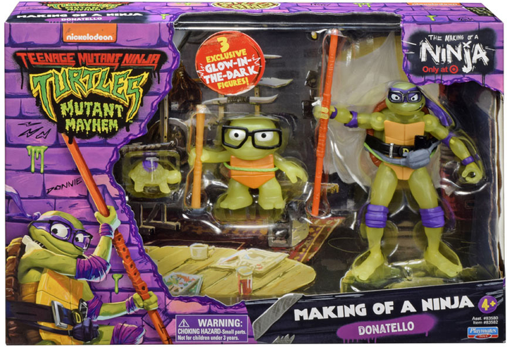 Zestaw figurek TMNT Mutant Mayhem Wojownicze Żołwie Ninja Evolution Donatello 3 Pack (43377835820) - obraz 1