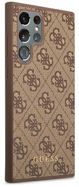Etui plecki Guess 4G Big Metal Logo do Samsung Galaxy S22 Ultra Brown (3666339042738) - obraz 3