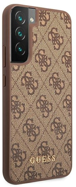 Панель Guess Hardcase 4G Metal Gold Logo для Samsung Galaxy S22 Коричневий (3666339042714) - зображення 3