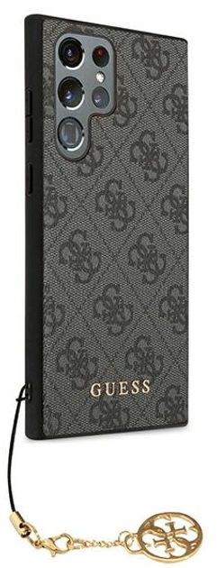 Etui plecki Guess 4G Charms Collection do Samsung Galaxy S23 Ultra Grey (3666339115012) - obraz 3