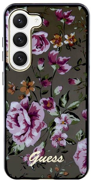 Панель Guess Flower Collection для Samsung Galaxy S23 Plus Чорний (3666339117207) - зображення 2
