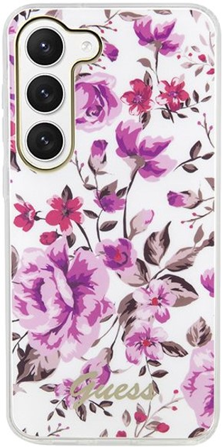 Панель Guess Flower Collection для Samsung Galaxy S23 Plus Білий (3666339117290) - зображення 2