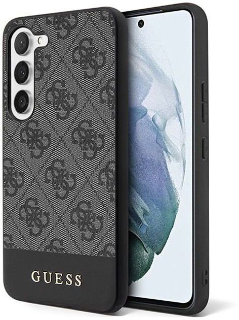 Панель Guess 4G Stripe Collection для Samsung Galaxy S23 Чорний (3666339117528) - зображення 1