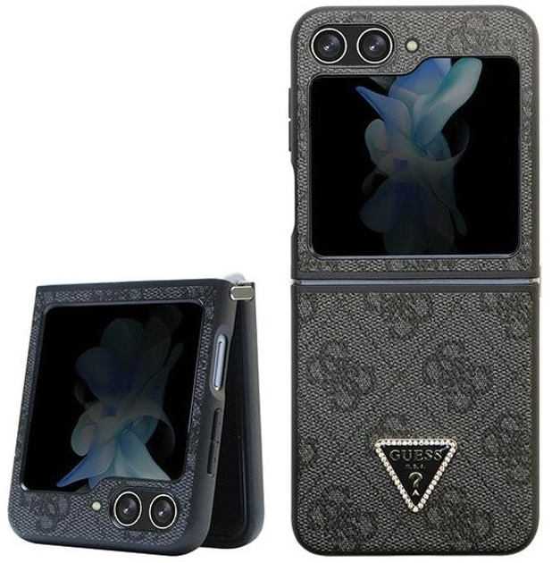Панель Guess Leather 4G Diamond Triangle для Samsung Galaxy Z Flip 5 Чорний (3666339173890) - зображення 2