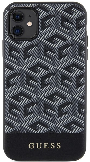 Панель Guess G Cube Stripes MagSafe для Apple iPhone 11 Black (3666339125905) - зображення 2