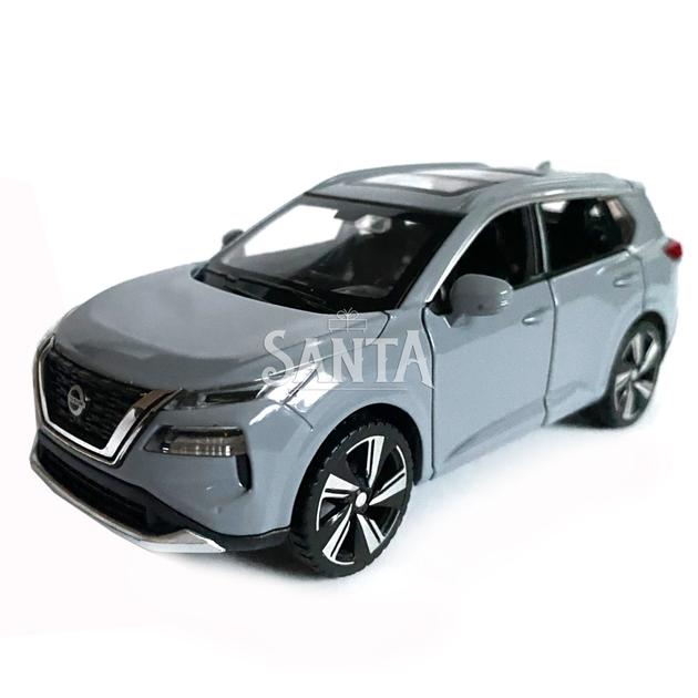Игрушечная машинка металлическая Nissan X-Trail VC-Turbo 300, ниссан, серая, звук, свет, инерция, откр двери, капот, Автоэксперт, 1:32,14,5*7*6см (ТК-10415) - изображение 2
