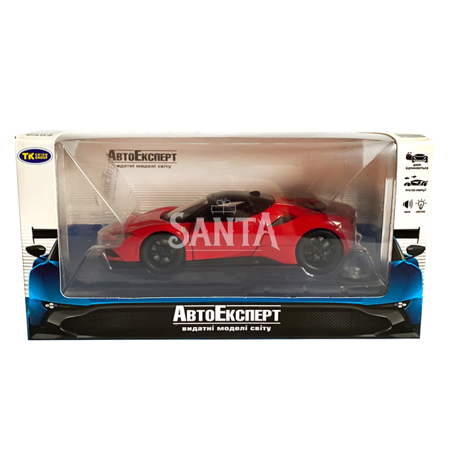 Игрушечная машинка металлическая Ferrari, Феррари красная, звук
