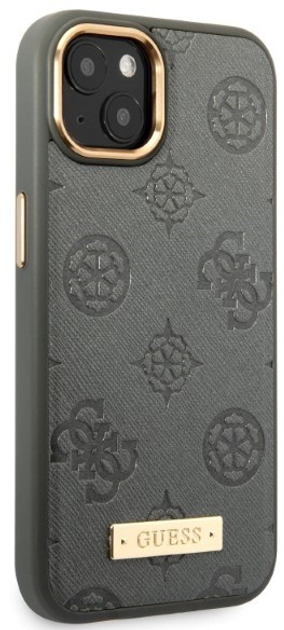 Панель Guess Peony Logo Plate MagSafe для Apple iPhone 13 Сірий (3666339056780) - зображення 3