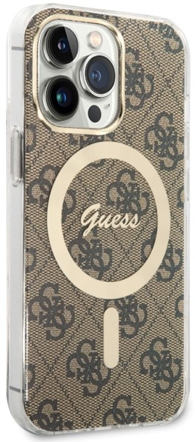 Etui plecki Guess 4G MagSafe do Apple iPhone 13 Pro Max Brown (3666339126872) - obraz 3