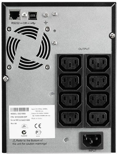 ДБЖ Eaton 5SC 1000VA (700W) Black (5SC1000i) - зображення 3