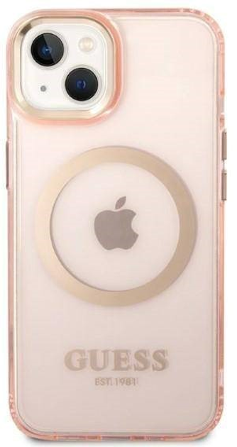 Панель Guess Gold Outline Translucent MagSafe для Apple iPhone 14 Plus Рожевий (3666339069674) - зображення 2