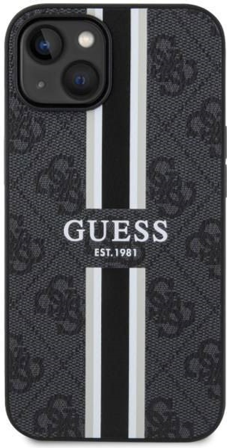 Панель Guess 4G Printed Stripes MagSafe для Apple iPhone 14 Plus Чорний (3666339119683) - зображення 2