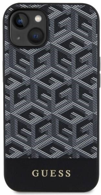 Панель Guess G Cube Stripes MagSafe для Apple iPhone 14 Чорний (3666339112424) - зображення 2