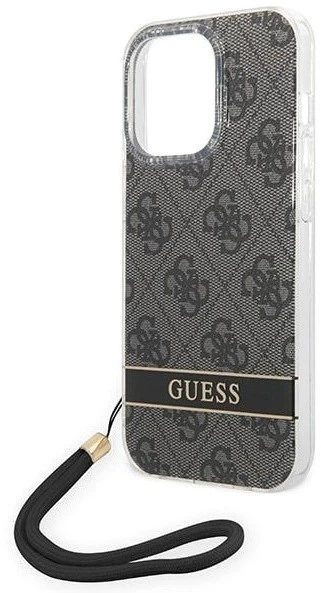 Etui plecki Guess 4G Print Strap do Apple iPhone 14 Pro Black (3666339093815) - obraz 3