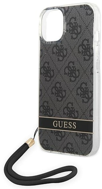 Панель Guess 4G Print Strap для Apple iPhone 14 Plus Чорний (3666339093808) - зображення 3
