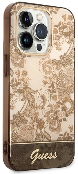 Панель Guess Porcelain Collection для Apple iPhone 14 Pro Max Охра (3666339090692) - зображення 3