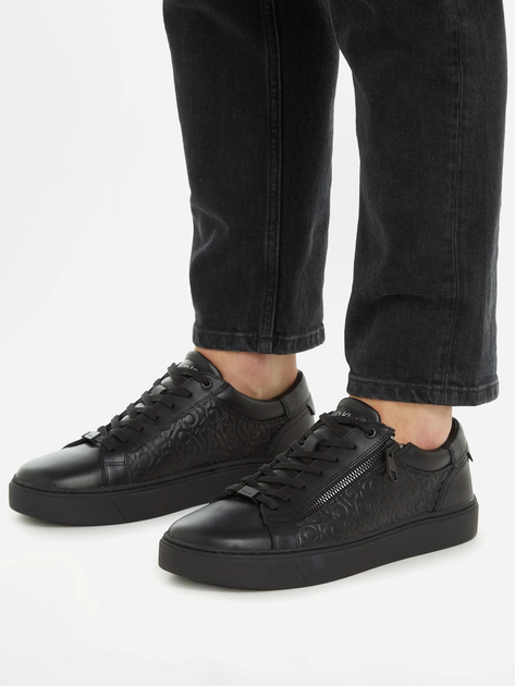 Sneakersy męskie skórzane do kostki Calvin Klein HM0HM01188 43 Czarne (8720108734929) - obraz 4